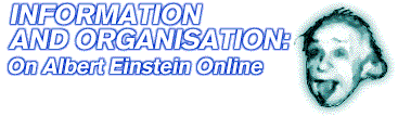 Information and Organization: On Albert Einstein

 Online