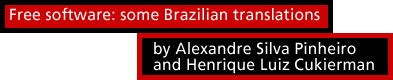 Free software: Some Brazilian translations