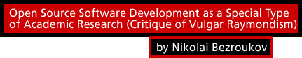 Open Source Software Development as a Special Type of Academic Research