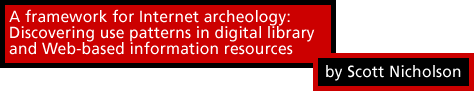 A framework for Internet archeology: Discovering use patterns in digital library and Web–based information resources