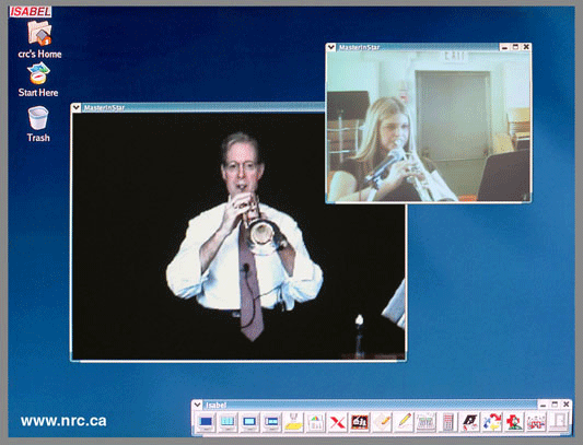 Figure 2: Trumpet coaching via videoconference
