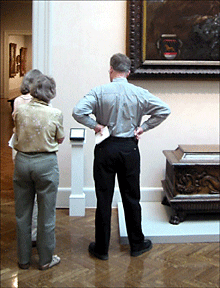 Figure 7: In–gallery LCD video loop "Restoring a Masterwork."