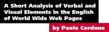 A Short Analysis of Verbal and Visual Elements in the English of World Wide Web 