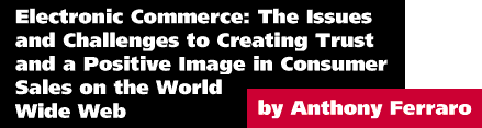 Electronic Commerce: The Issues and Challenges to Creating Trust and a Positive Image in Consumer Sales on the World Wide Web by Anthony Ferraro