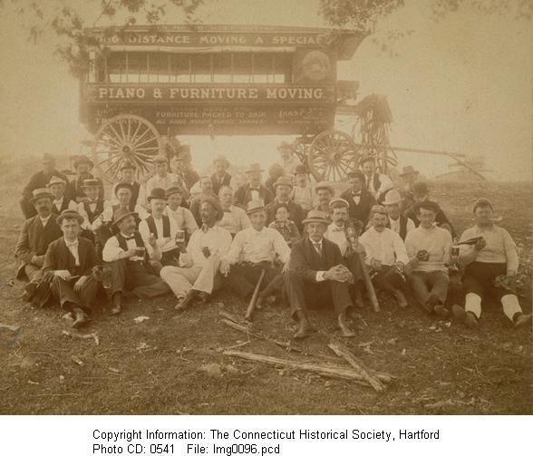 Photo of a men's outing, in the New London, Conn. vicinity (circa 1900)