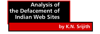 Analysis of Defacement of Indian Web Sites by K. N. Srijith