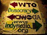 Indymedia/Corporate Media Protest Banner