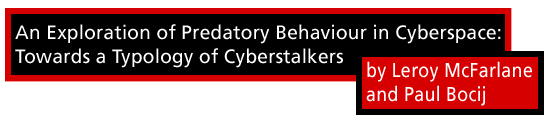 An exploration of predatory behaviour in cyberspace: Towards a typology of cyberstalkers