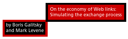 On the economy of Web links: Simulating the exchange process