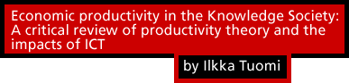 Economic productivity in the Knowledge Society