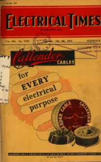 Electrical Times vol. 106 no. 2750 (1944)