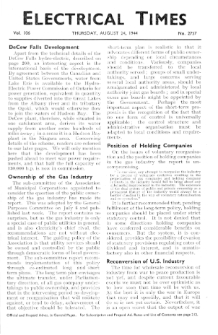 Electrical Times vol. 106 no. 2757 (1944)