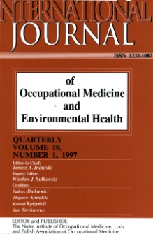 IV Symposium: "Health hazards in the working environment" Łódź, Poland, 7-9 November, 1996