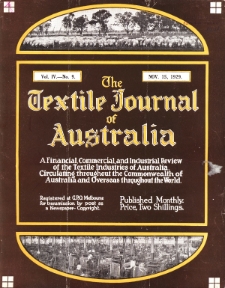 The Textile Journal of Australia vol. 4 no. 9 (1929)