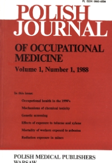 Programme of occupational health research in Poland (1986-1990)