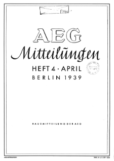 AEG Mitteilungen H. 4 (1939)