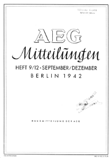 AEG Mittelungen H. 9-12 (1942)