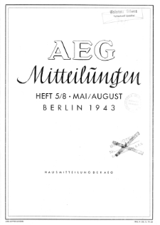 AEG Mittelungen H. 5-8 (1943)