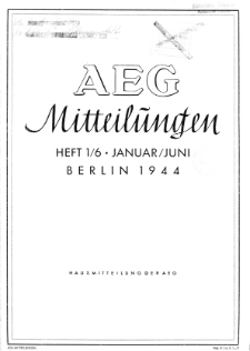 AEG Mittelungen H. 1-6 (1944)