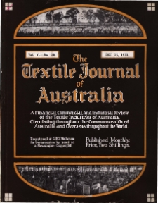 The Textile Journal of Australia vol. 6 no. 10 (1931)