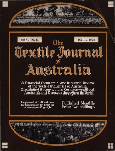 The Textile Journal of Australia vol. 6 no. 11 (1932)