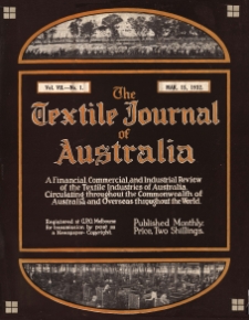 The Textile Journal of Australia vol. 7 no. 1 (1932)