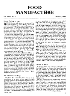 Food Manufacture vol. XVIII no. 3 (1943)