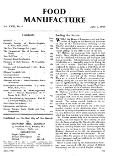 Food Manufacture vol. XVIII no. 6 (1943)