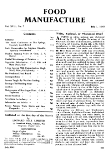 Food Manufacture vol. XVIII no. 7 (1943)
