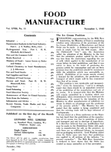 Food Manufacture vol. XVIII no. 11 (1943)