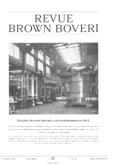 Revue Brown Boveri a. XXXII no 12 (1945)