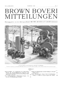 Brown Boveri Mitteilungen Jg. XVI Nr. 2 (1929)