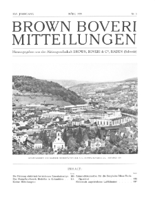 Brown Boveri Mitteilungen Jg. XVI Nr. 3 (1929)