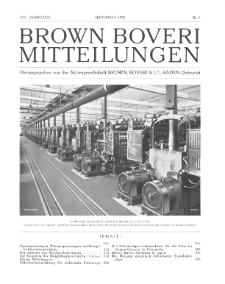 Brown Boveri Mitteilungen Jg. XVI Nr. 9 (1929)