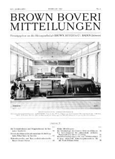 Brown Boveri Mitteilungen Jg. XIX Nr. 2 (1932)