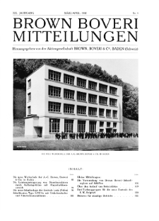 Brown Boveri Mitteilungen Jg. XIX Nr. 3 (1932)