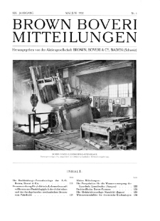 Brown Boveri Mitteilungen Jg. XIX Nr. 4 (1932)