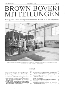 Brown Boveri Mitteilungen Jg. XXI Nr. 12 (1934)