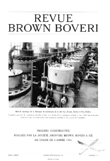 Revue Brown Boveri a. XXIX no 1 (1942)