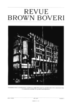 Revue Brown Boveri a. XXIX no 4 (1942)