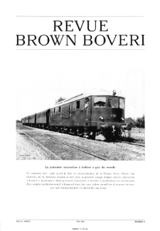Revue Brown Boveri a. XXIX no 5 (1942)