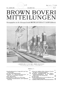 Brown Boveri Mitteilungen Jg. XX Nr. 3 (1933)