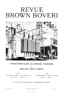 Revue Brown Boveri a. XXIX no 11 (1942)
