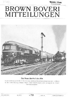 Brown Boveri Mitteilungen Jg. XXXVIII Nr. 7-8 (1951)