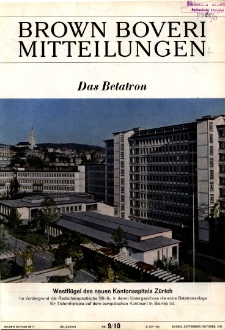 Brown Boveri Mitteilungen Jg. XXXVIII Nr. 9-10 (1951)