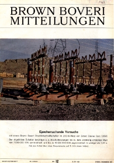 Brown Boveri Mitteilungen Jg. XXXVIII Nr. 12 (1951)