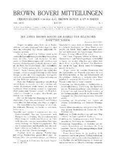 Brown Boveri Mitteilungen Jg. XXIII Nr. 6 (1936)
