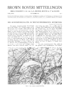 Brown Boveri Mitteilungen Jg. XXIII Nr. 9 (1936)