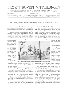 Brown Boveri Mitteilungen Jg. XXIII Nr. 12 (1936)