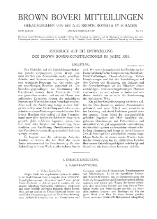 Brown Boveri Mitteilungen Jg. XXIV Nr. 1 (1937)